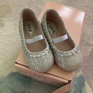 Baby bloch silver snake ballet flats size 5